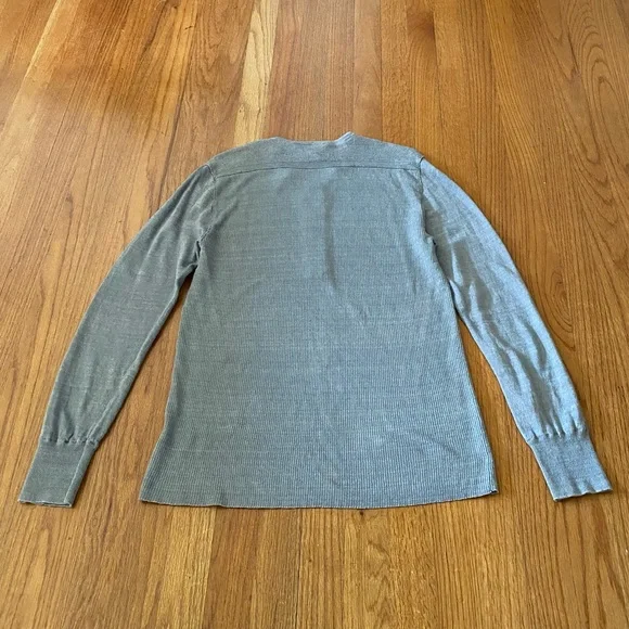 John Varvatos Linen Gray HenleyLightweight Knit Sweater